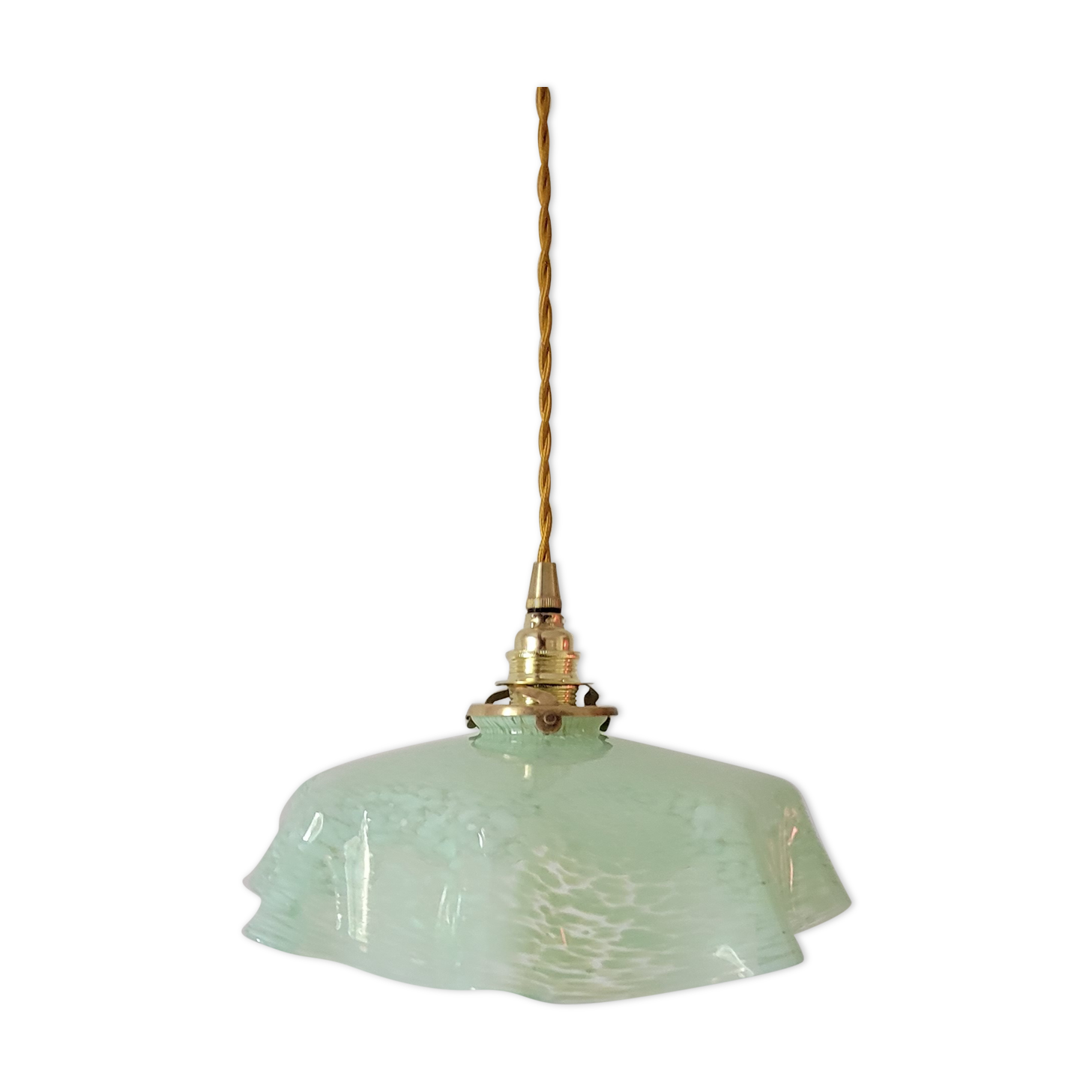 Pastel green Clichy glass pendant lamp