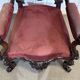Fauteuil en acajou 19ème richement sculpté de style baroque