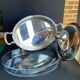 Rino Greggio - OLRI and Pyrex - Large serving dish - Modern - Silver metal, Glass