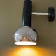 Pair of vintage wall lamps 60s-70s in chrome metal