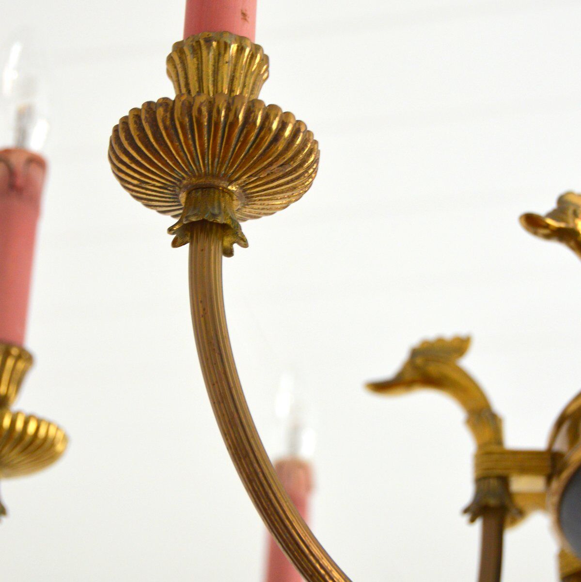 Empire chandelier 8 branches gilded bronze