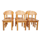 Chaises de salle à manger en bois de pin Rainer Daumiller années 1970