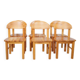 Chaises de salle à manger en bois de pin Rainer Daumiller années 1970