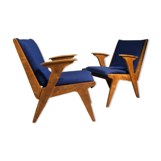 Pair of lounge chairs by Wim Van Gelderen for Spectrum, 1950s