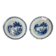 Paire de plats en faïence de Delft, XVIIIème siècle