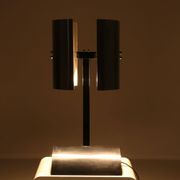 Rare Table Lamp in Stainless Steel by J. Bouvier, France, 1970s