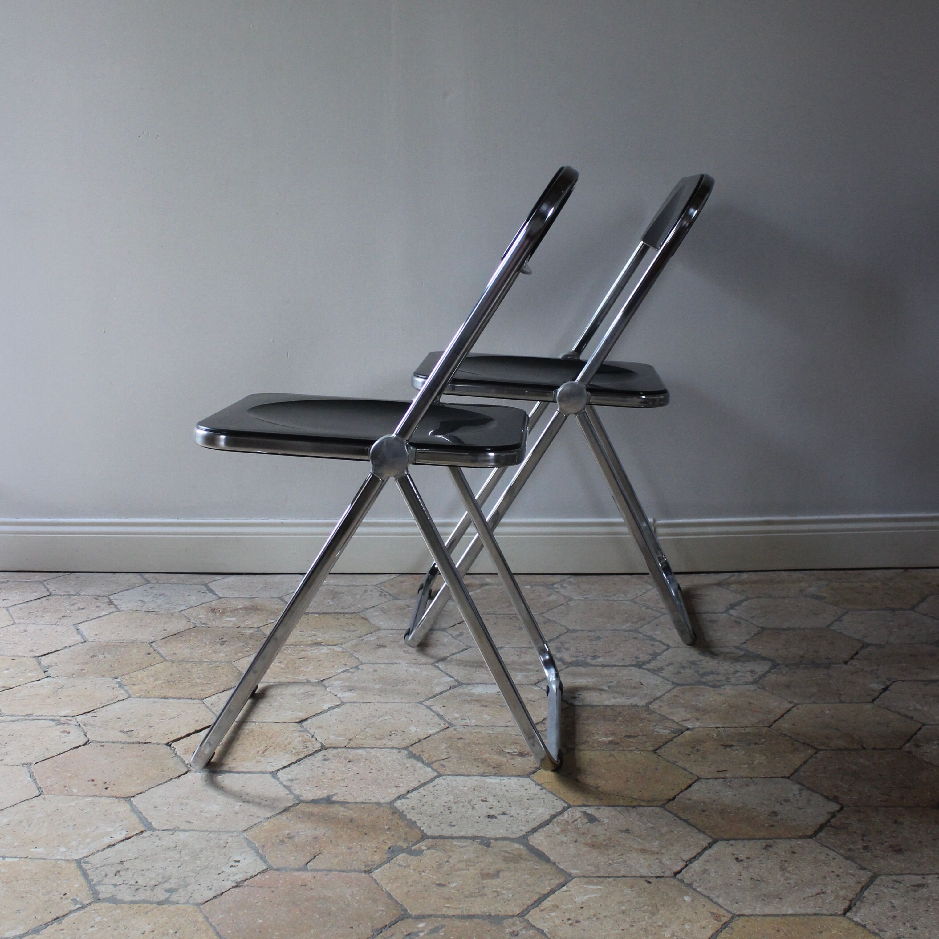 Plia chairs by Giancarlo Piretti for Castelli