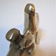 Dachshund solid brass vintage zoomorphic paperweight 60s-70s