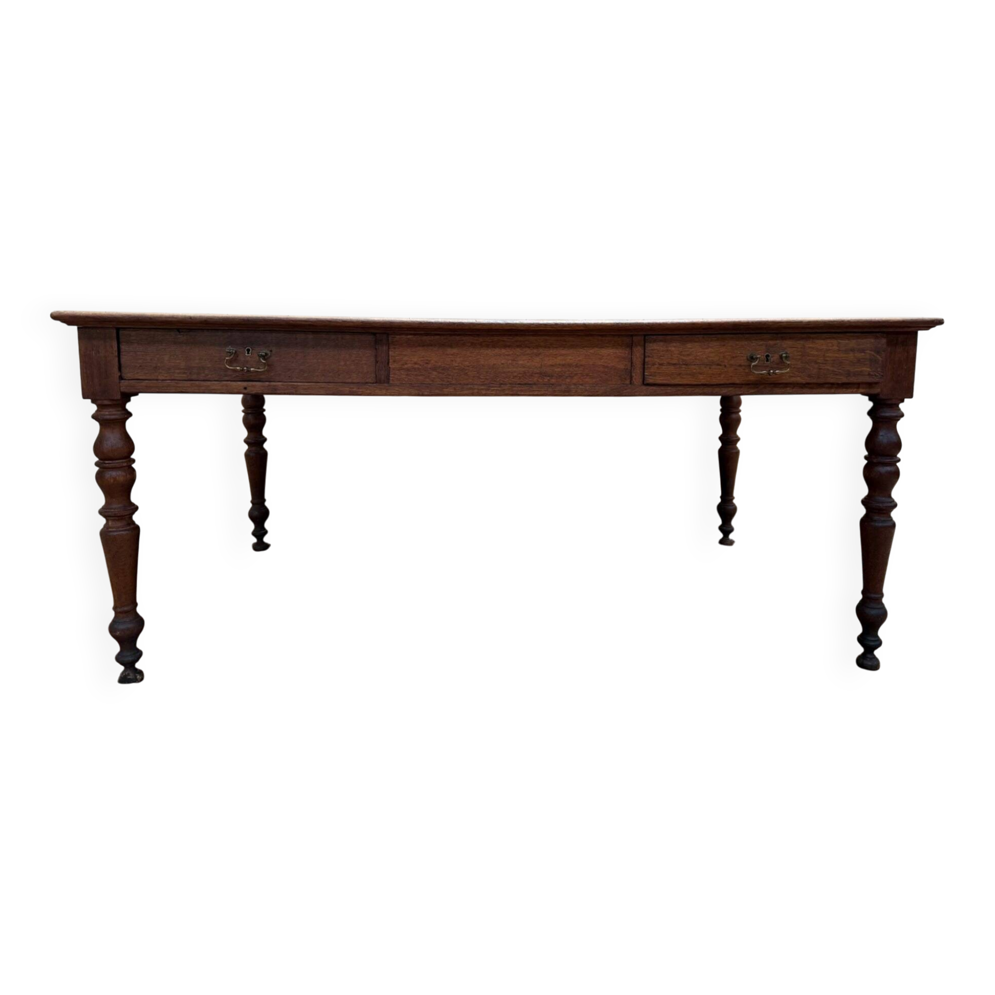 Table de ferme - Bureau en chêne massif époque Louis Philippe