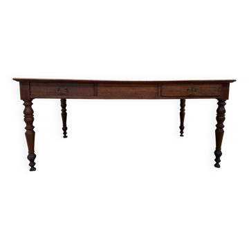 Table de ferme - Bureau en chêne massif époque Louis Philippe