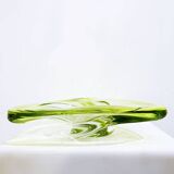 Mid-Century Crystal Art Glass Fruit Bowl from Val Saint Lambert, Belgium, 1960s