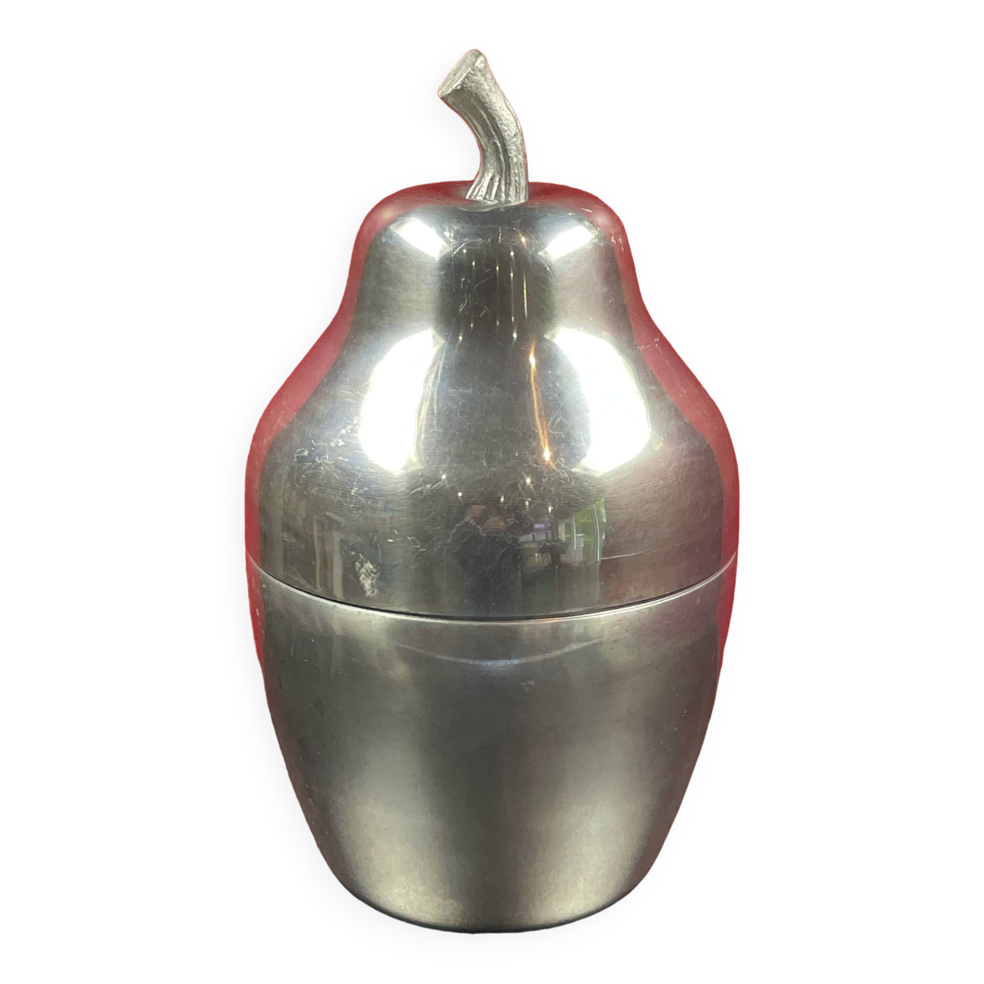 large ice cube tray / ice bucket, aluminum bulb, 70s Vintage Italy