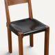 Chair S24 by Pierre Chapo – Solid elm and black leather – 1970
