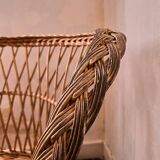 Fauteuil En Rotin Ancien Style Emmanuelle Fin XIXème
