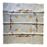 Vintage hand-embroidered square tablecloth