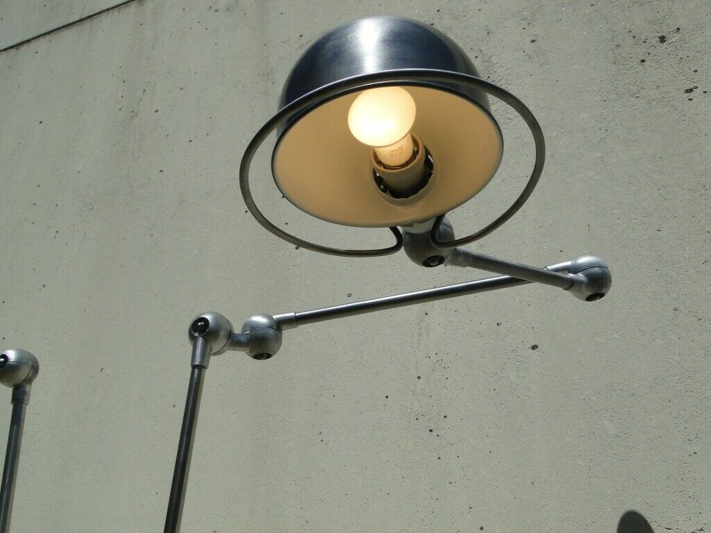 Vintage floor lamp jielde double graphite 6 arms of Jean Louis Domecq France 1960