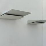 Pair of vintage wall lights, cast aluminum, France 1970