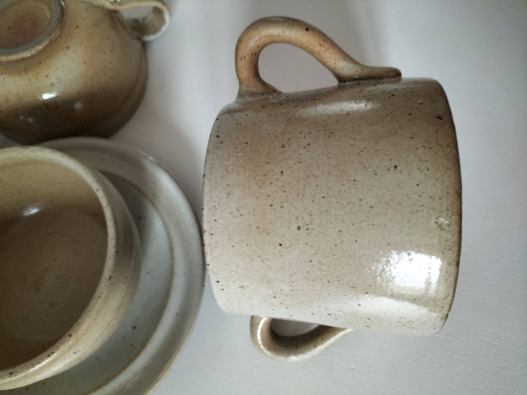 Vintage stoneware brunch set from the Marais region, country decor