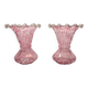 Set Of 2 Pink Art Nouveau Clichy Vases, early 1900s