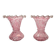 Set Of 2 Pink Art Nouveau Clichy Vases, early 1900s
