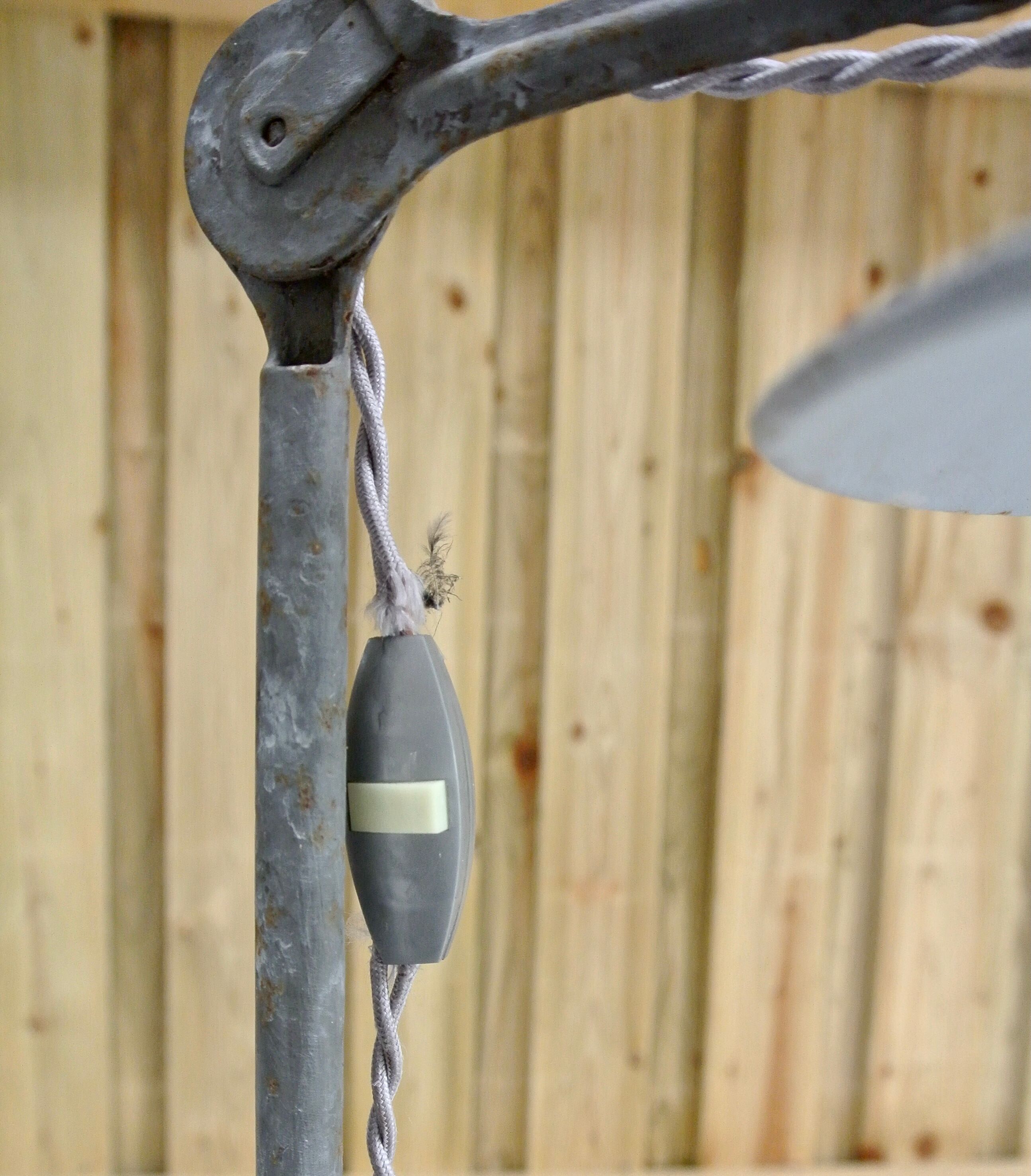 Adjustable gray metal lamp