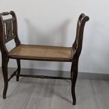 Napoleon III caned piano bench — bourgeois house spirit