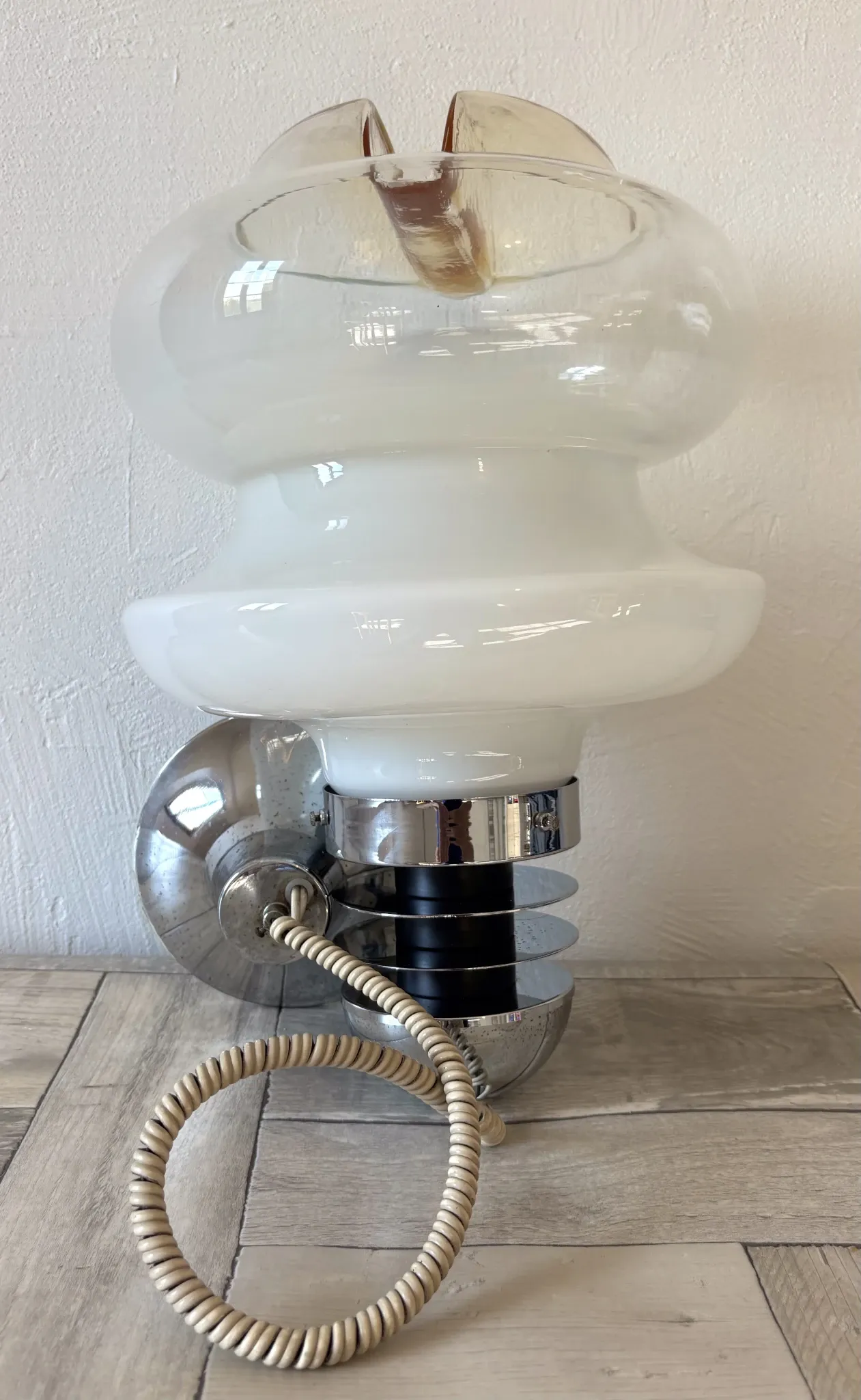 Très grande suspension vintage italienne Space Age