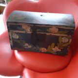 Antique chest in painted wood