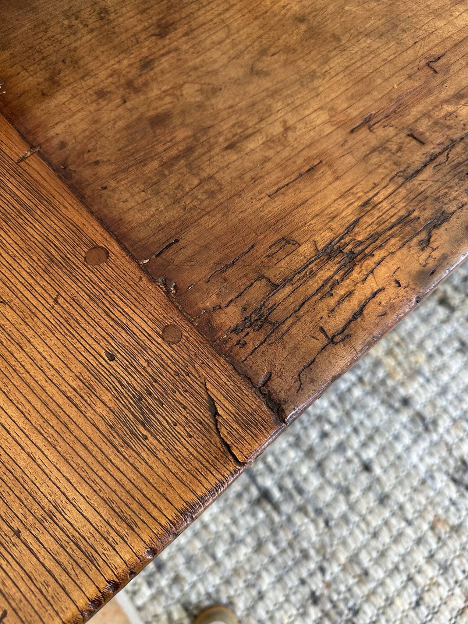 Grande table de ferme antique