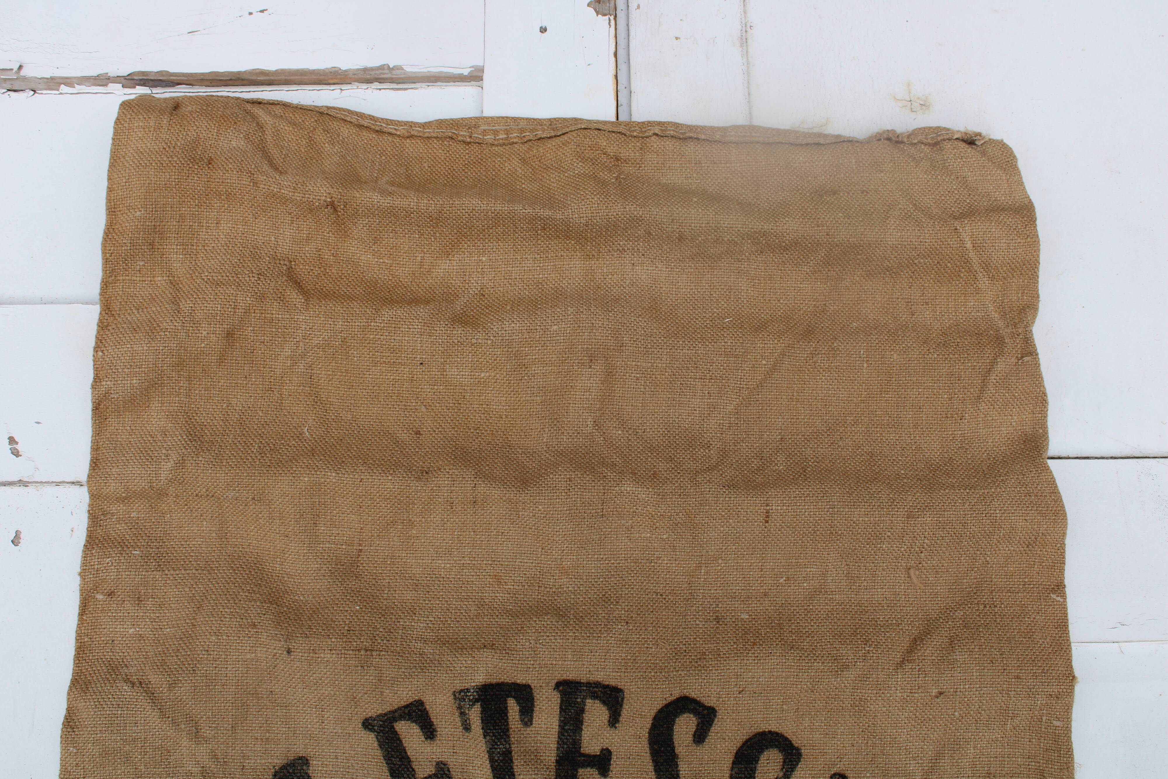 Old burlap bag "Letessier Minoterie"