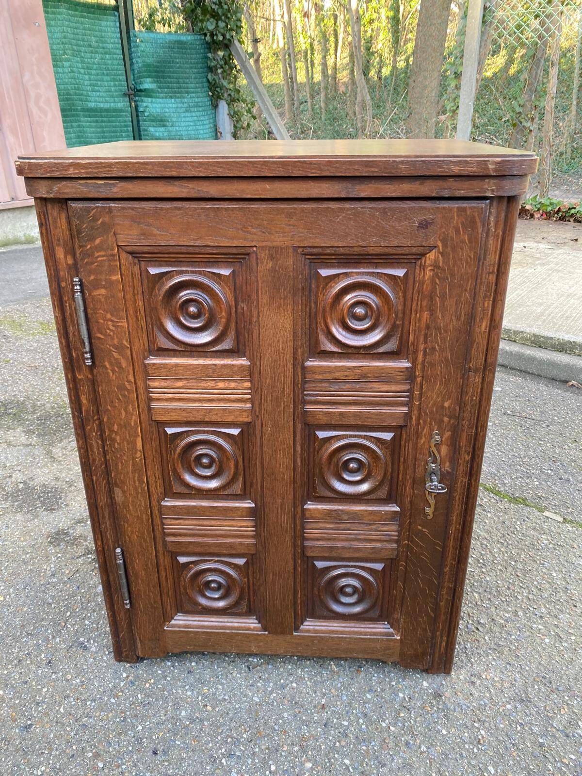 Vintage solid wood commode in Breton style