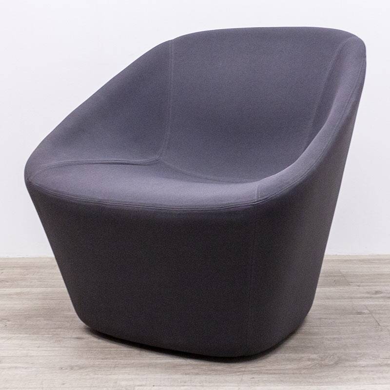 Log 366 armchair from Pedrali in Anthracite Gray fabric