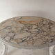 Tea table, marble and wood style Louis XV patina