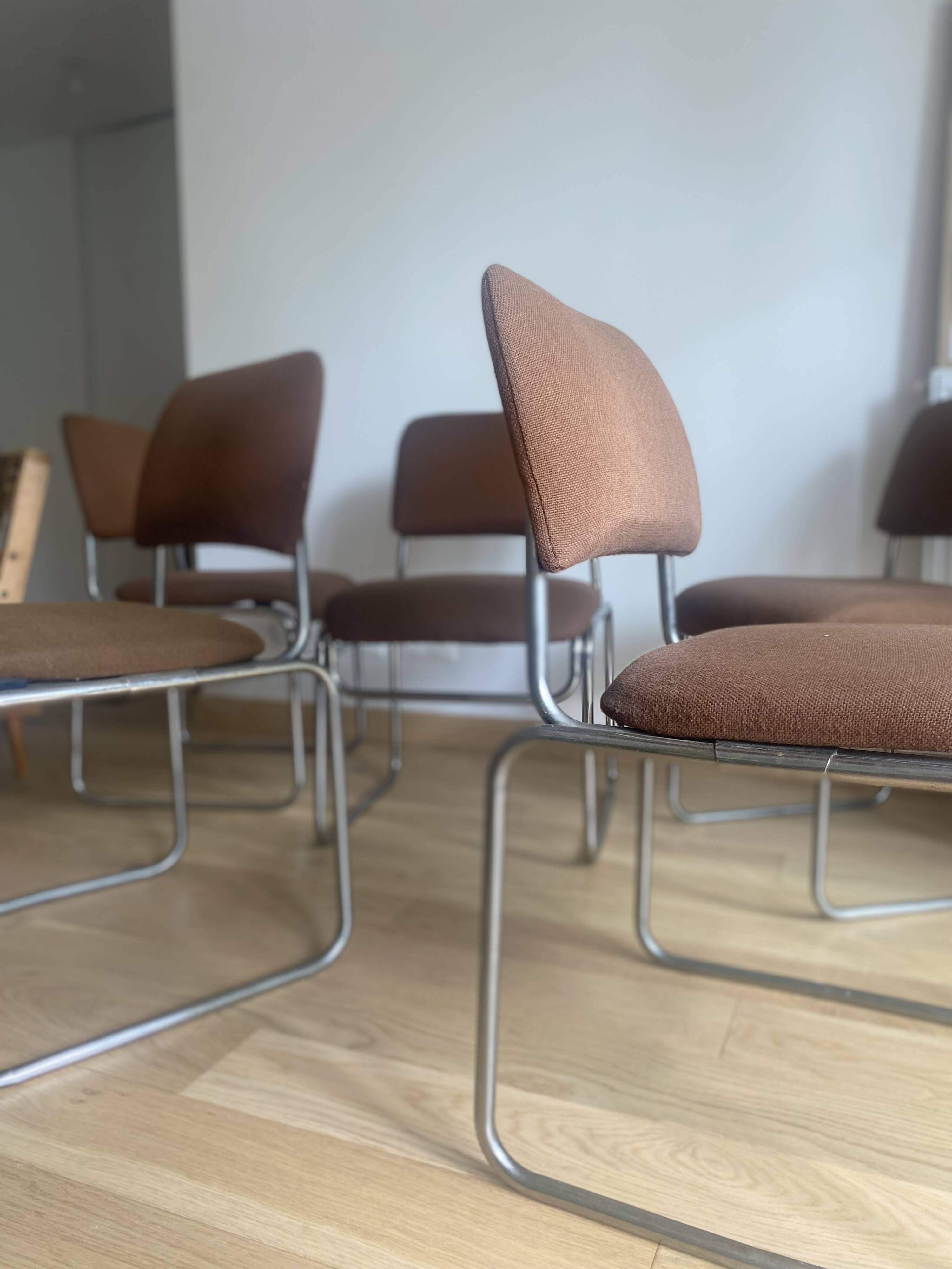 Pair of tubular chairs