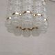 Swedish Mid-Century Brass and Glass Chandelier by Orrefors for Tyringe