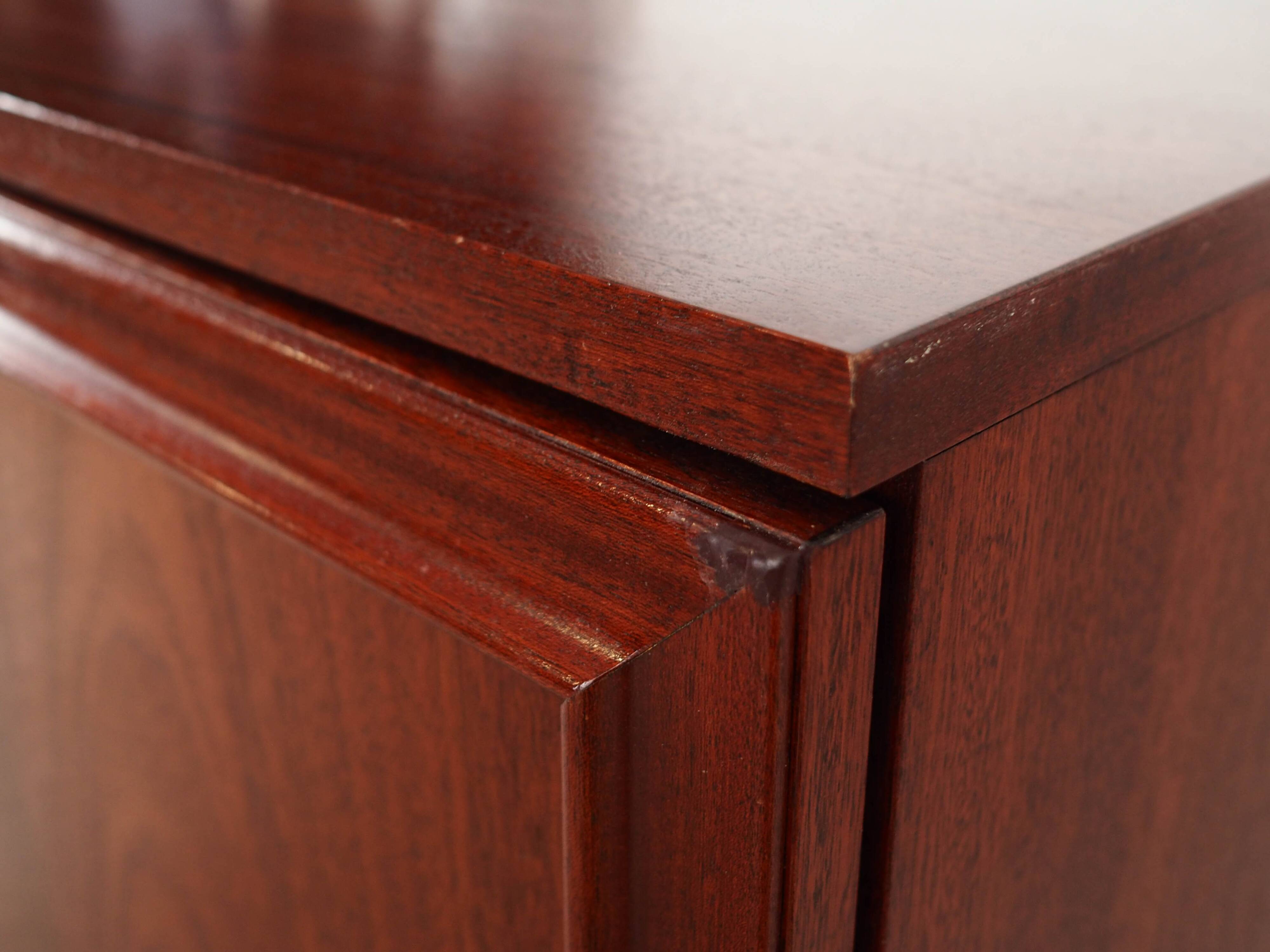 Meuble en acajou, design danois, années 1980, fabrication : Danemark