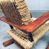 Rope Lounge Chair by Adrien Audoux & Frida Minet for Vibo Vesoul, France, 1940s
