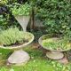3 jardinières diabolo dont une par Anton Bee design vintage