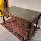 Empire-style minister's desk with swan necks in mahogany.