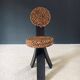 Mediterranean Tripod Side Chairs by Audoux Minet, France, 1950s, Set of 2