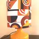 Vintage orange ceramic lamp