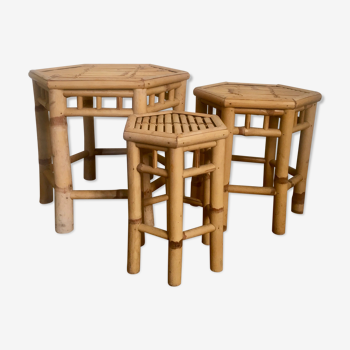 Tables in vintage bamboo