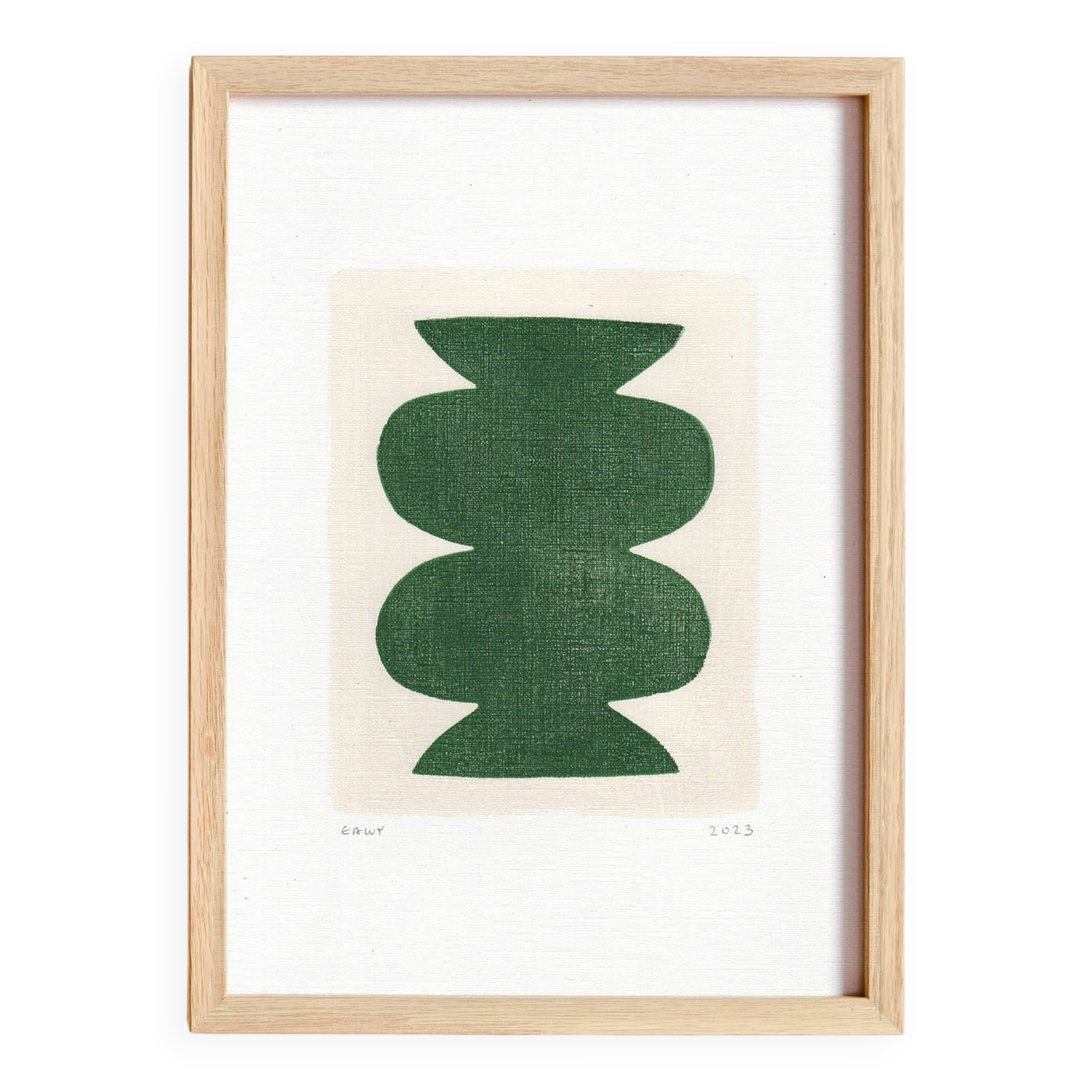 original painting on paper abstract art signed Eawy