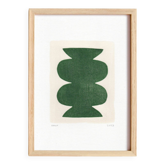 original painting on paper abstract art signed Eawy