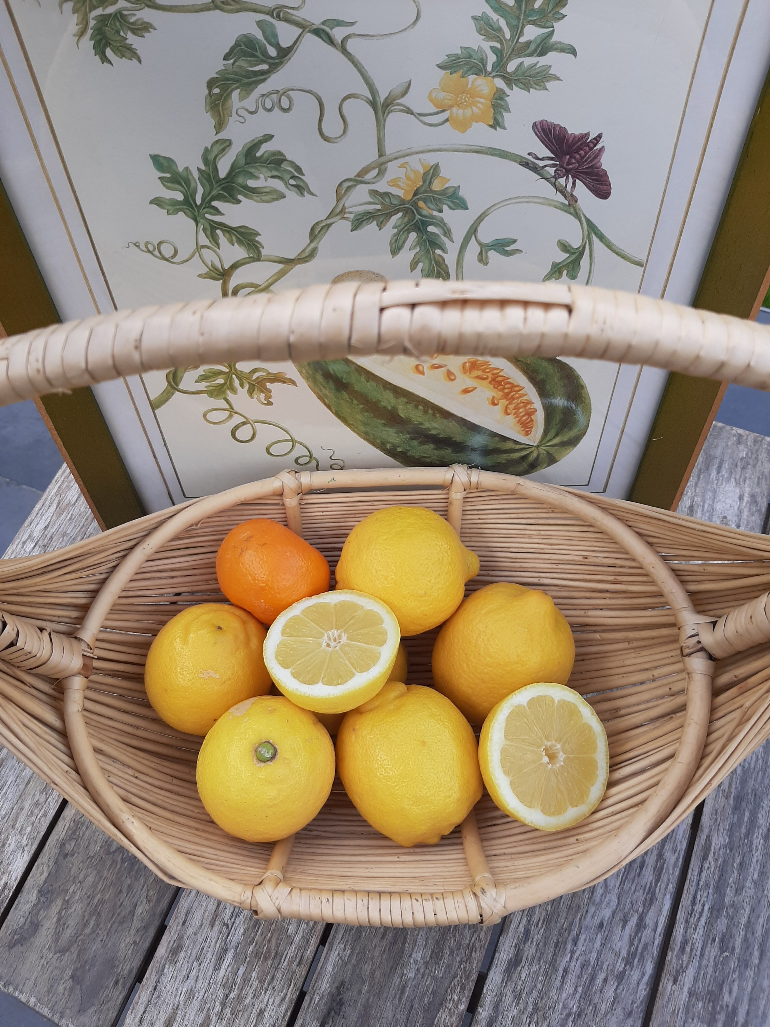 Vintage wicker fruit basket
