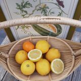 Vintage wicker fruit basket