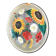 Vintage Hand-Painted Floral Clay Wall Plate - 1970s Yugoslavia