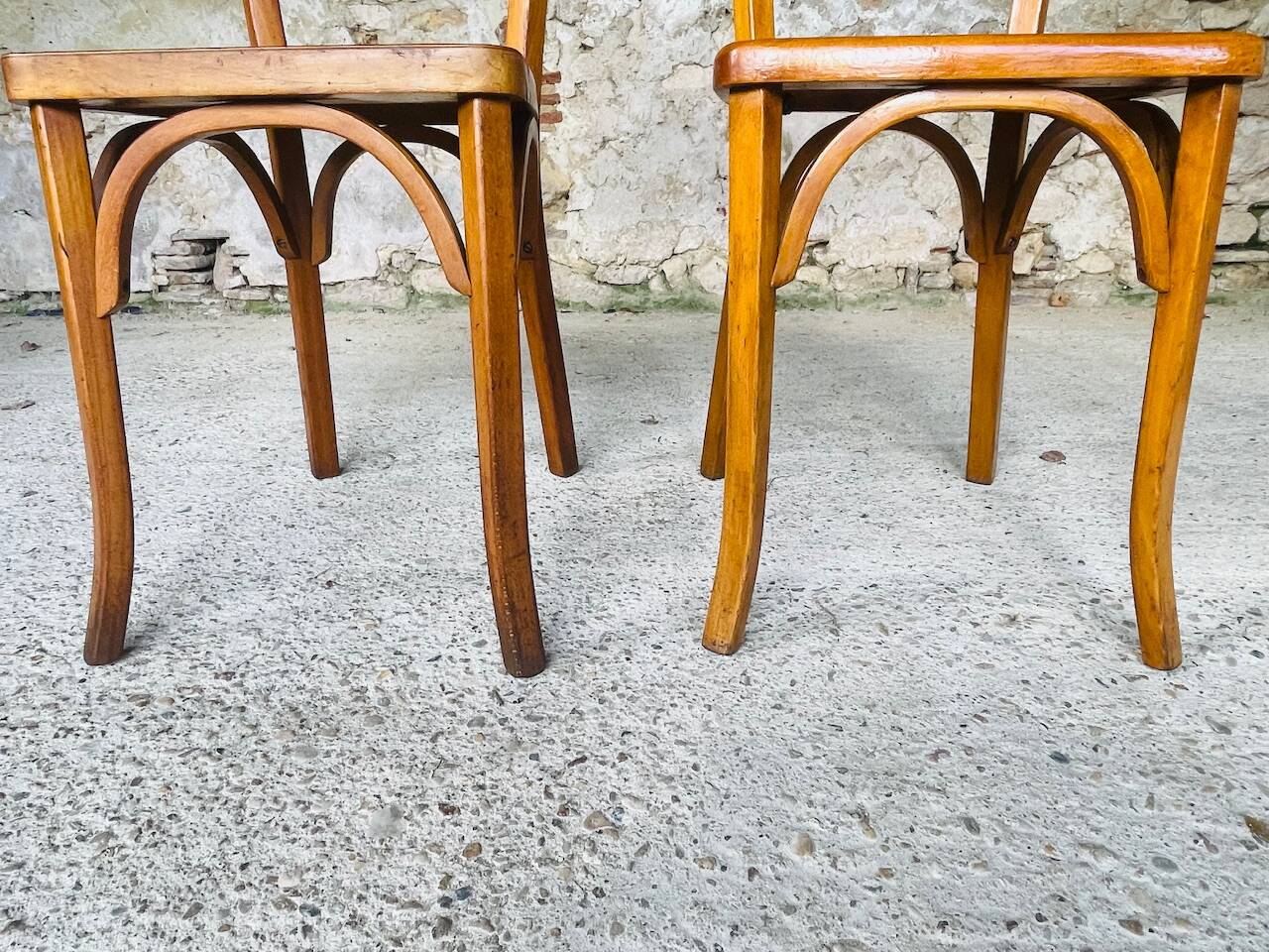 Pair of Baumann bistro chairs, circa 1950's