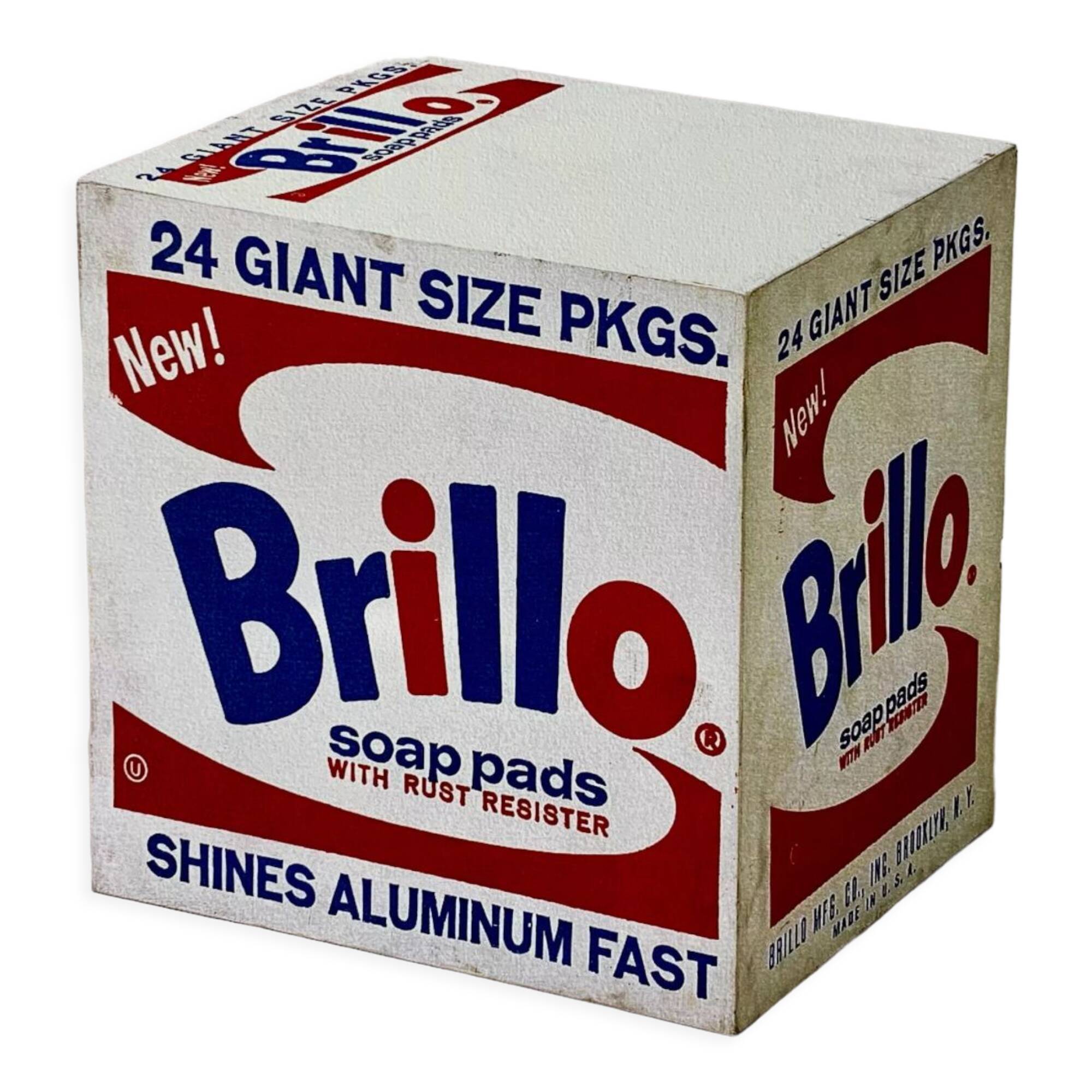 Lithographic print pop art by andy warhol "brillo box 1964"