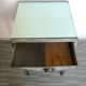 Industrial storage, workshop, in metal and wood, furniture on wheels